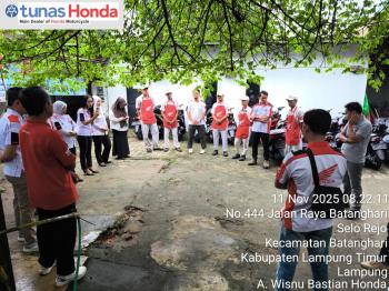 Tunas Honda Gelar Morning Briefing Bersama Jaringan Bengkel dan Tim Layanan di Batanghari, Lampung Timur