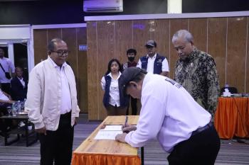 Pj. Gubernur Lampung Hadiri Pelantikan Pengurus KORMI, Dukung Lampung Jadi Tuan Rumah FORNAS IX 2027 