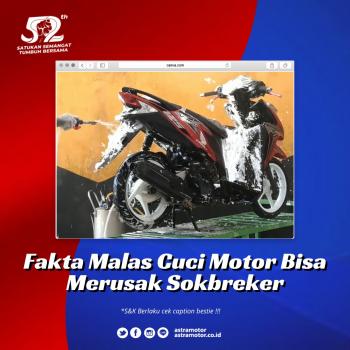 Ini Beneran Fakta Malas Cuci Motor Bisa Merusak Sokbreker