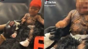 Viral: Sekujur Tubuh Bayi di Tato, Warganet Murka: Itu Pelanggaran HAM
