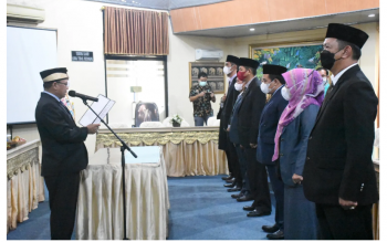 Bupati Lamtim Melantik Pejabat Pimpinan Tinggi Pratama