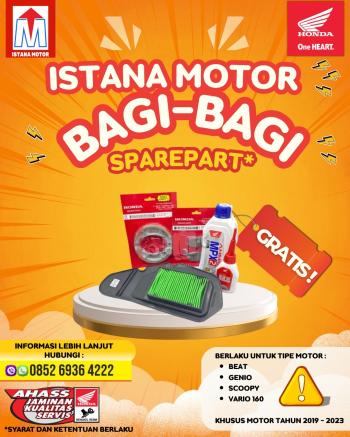 Istana Motor Bagi Bagi Sparepart Gratis 