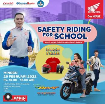 Tunas Honda dan Jaringannya NSS Kedaton Sukses Menggelar Safety Riding For School