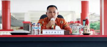 Bupati Lampung Selatan H. Nanang Ermanto Ikuti Webinar Rapat Koordinasi Nasional (Rakornas) Pengawasan Intern Tahun 2022