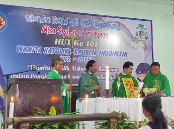 Semangat Wanita Katolik RI DPD Lampung Gelar Misa Syukur dan Peringati HUT Organisasi  Wanita Katolik RI ke 101 tahun 2025