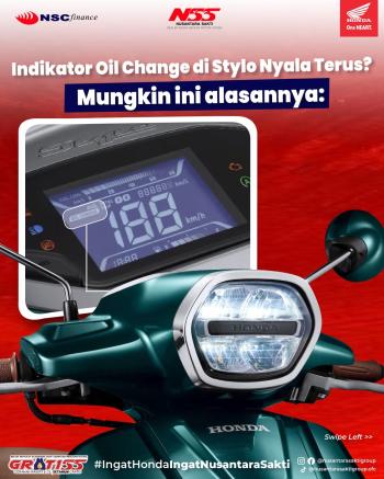 Indikator Oli Change di Stylo Nyala Terus? Mungkin ini alasannya ! Jadi Makin Tahu bareng Nss Pringsewu   