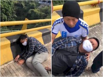 OMG! Hampir Bunuh Diri Loncat Dari Jembatan, Mahasiswa Ini Diduga Depresi Akibat Skripsi