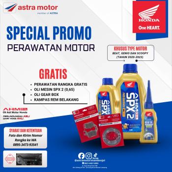 AHASS Imam Bonjol Manjakan Pengguna BeAT, Genio, dan Scoopy dengan Paket Perawatan Gratis