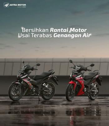 Bersihkan Rantai Motor Usai Trabas Genangan Air