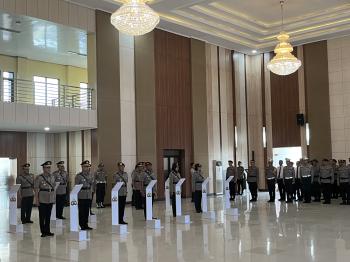 Polda Lampung Gelar Sertijab Pejabat Utama dan Kapolres, Enam Jabatan Alami Rotasi