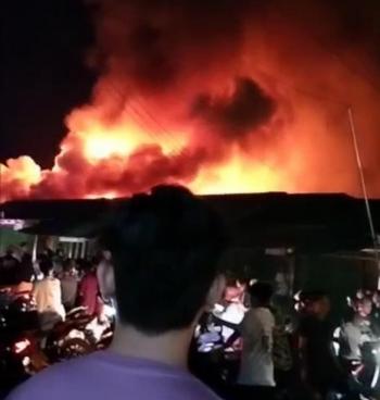 Insiden Kebakaran Pasar Unit II Tulang Bawang Hanguskan 15 Ruko