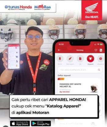Astra Motor Permudah Akses Pembelian Apparel Honda Lewat Fitur Katalog di Aplikasi Motoran