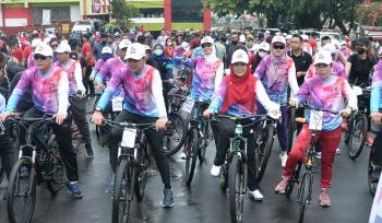 Gelaran Apeksi, 58 Walikota se-Indonesia Gowes Sehat di Jalan Protokol Kota Bandar Lampung