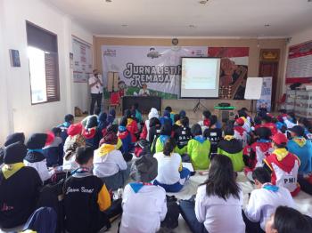 Staf ANTARA Biro Lampung Beri Materi Media Sosial ke Peserta Jumbara