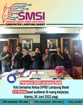 Silaturahmi, Ketua DPRD Lambar Support Penuh Keberadaan SMSI