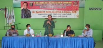 Angota DPRD Provinsi Lampung Garinca Adakan Sosper Perda di Lamtim