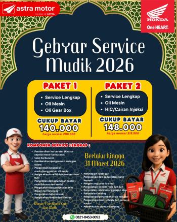 Pastikan Motor Prima untuk Lebaran, AHASS Imam Bonjol Hadirkan Paket Hemat "Gebyar Service Mudik 2026"