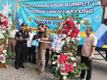 Ekspor Perdana Rumput Laut Hasil UMKM Masyarakat Kabupaten Tanggamus
