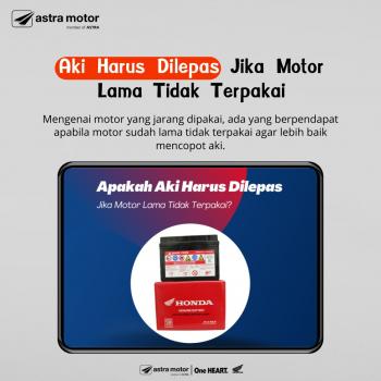 Apakah Aki Harus Dilepas Jika Motor Lama Tidak Terpakai?