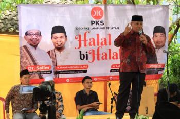 Bupati Lampung Selatan H. Nanang Ermanto, Hadiri Halal Bihalal DPD PKS Lampung Selatan