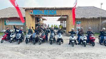 TDM  Pematang Pasir Ikut Meriahkan Launching New ADV 160 Meriah di Pantai Rio Lampung   