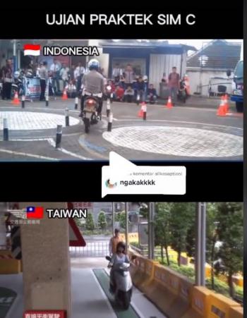 Viral! Perbandingan Tes SIM C Indonesia dan Taiwan Bikin Netizen Melongo