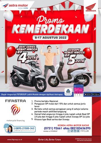 Promo Kredit Motor Honda Astra Motor Natar Dalam Rangka HUT RI