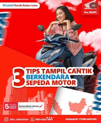 Tips Tampil Cantik Berkendara Sepeda Motor 