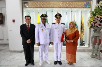 Alfascadieno Akbar Fatoni dan Gita Parahiya Putri Baharu Terpilih Perwakilan Pengukuhan Praja Pratama IPDN Angkatan 33 Tahun 2022