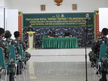 Kodim 0429/Lam-Tim Gelar Penyuluhan Bintal Terpadu
