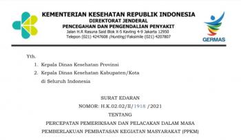 Catat! Kementerian Kesehatan (Kemenkes) Akan Gencarkan Testing dan Tracing di Daerah PPKM