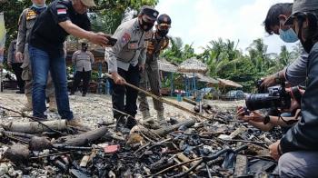 Terkait Adanya Limbah di Sepanjang Pesisir Pantai, Ditkrimsus Polda Lampung Lakukan PenyelidikanÂ 