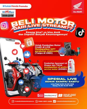 TDM Pramuka Gelar Live TikTok Setiap Hari! Hadiah Elektronik Langsung & Promo Servis Spesial Menanti