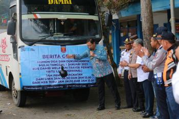 Bus Damri Jalur Perintis Liwa-Kebun Tebu Beroperasi, Segini Tarifnya