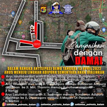 Lampung, Menuju 13 April Berikut Pengalihan Arus Lalu Lintas di Sekitar Kantor Gubernur