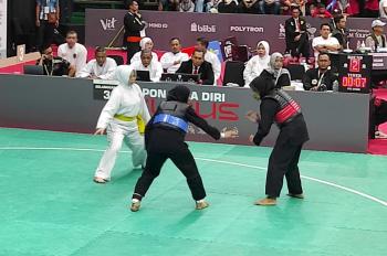Baskoro Amankan Final Sambo, Dua Atlet Putri Lampung Melaju ke Semifinal