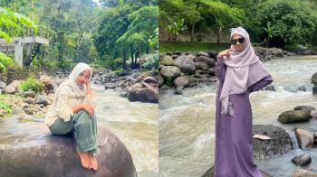 Asyik Berfoto di Sungai, Dua Mahasiswi Hanyut di Wisata Wira Garden Bandar Lampung
