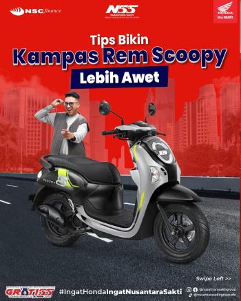 Tips Bikin Kampas Rem Scoopy Lebih Awet! Jadi Makin Tahu bareng Nss Pringsewu