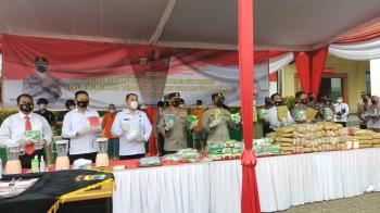Ditresesrse Narkoba Polda Lampung Musnahkan  13 Ribu Pil  Ekstasi dan 52 kg Sabu