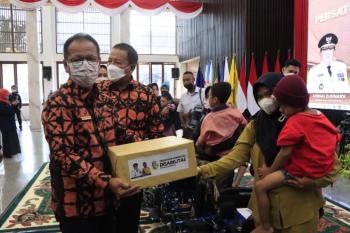 Ketua DPRD Provinsi Lampung Mingrum Gumay Hadiri Pengukuhan Pengurus Persatuan Komunitas Disabilitas