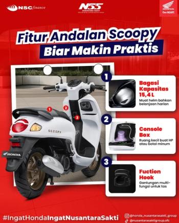 Honda Scoopy Hadir dengan Fitur Praktis untuk Mendukung Mobilitas Harian-NSS Pringsewu
