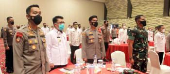 Sekda Thamrin dan Forkopimda Kabupaten Lampung Selatan Hadiri Rakor Lintas Sektoral Dalam Rangka Kesiapan Pengamanan Nataru Tahun 2021