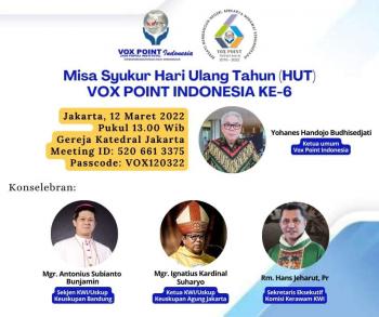 HUT ke - VI, Vox Point Indonesia Gelar Misa Syukur dan Konsolidasi Nasional dan 