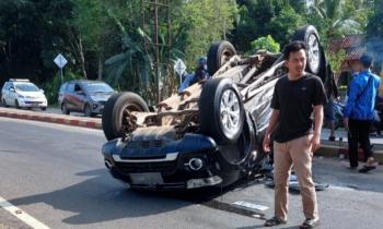 Sekda Lampung Timur Kecelakaan Mobil Sampai Terbalik, Begini Kondisi M Yusuf?