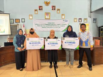 Sosialisasi dan Serahkan Santunan, BPJS Ketenagakerjaan Lampung Tengah hadir di Kampung Pujo Basuki Kecamatan Trimurjo