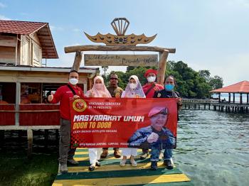 Seberangi Pulau, BIN Daerah Lampung dan Tim Nakes Kota Bandar Lampung Lakukan Vaksinasi Cegah Masuknya Omicron BA.4 dan B4.5