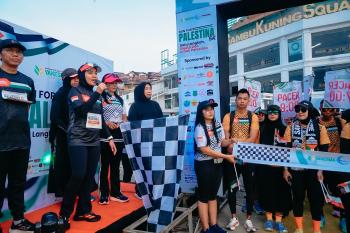 Purnama Wulan Sari Lepas Peserta Charity Run For Palestina, Lari Bersama untuk Kemanusiaan   