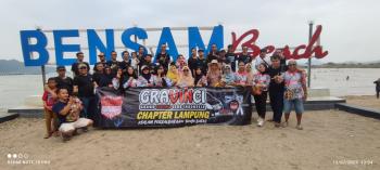 Kopdar dan Gathering Gravinci Chapter Lampung di Pantai BensamÂ 