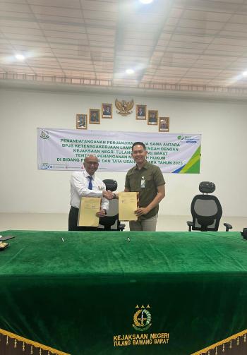 BPJS Ketenagakerjaan Lampung Tengah Lakukan Sinergi Dengan Kejari Tulang Bawang Barat