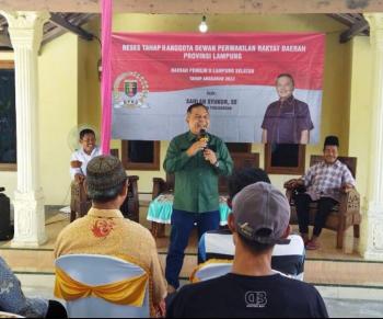 Anggota DPRD Sahlan Syukur Melakukan Reses di Kabupaten Lamsel